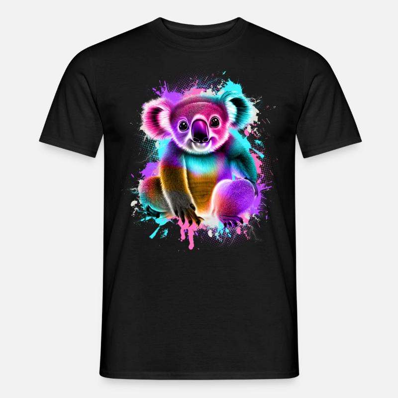 Koala - Männer T-Shirt - Schwarz