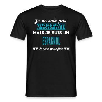 Je ne suis pas parfait ESPAGNOL - T-shirt homme - noir - Devant - AI Model Male 178 light (178cm)