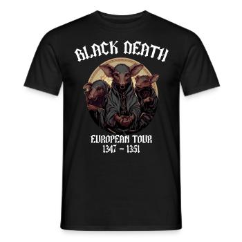 Black Death European Tour Plague Doctor - Men's T-Shirt - black - Front - AI Model Male 178 light (178cm)