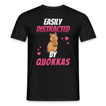 Distrait par le marsupial quokka Australie - T-shirt homme - noir - Devant - AI Model Male 178 light (178cm)