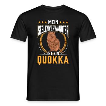 Quokka ist mein Seelenverwandter Beuteltier - Männer T-Shirt - Schwarz - Vorne - AI Model Male 178 light (178cm)
