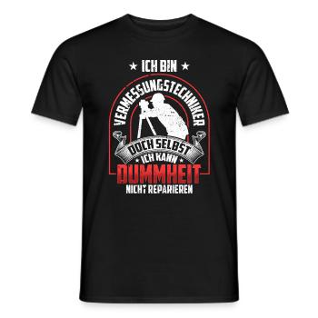 Vermessungstechniker nicht reparieren Vermesser - Männer T-Shirt - Schwarz - Vorne - AI Model Male 178 light (178cm)
