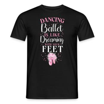 Ballet Dancer Dance Girl Ballerina - Men's T-Shirt - black - Front - AI Model Male 178 light (178cm)