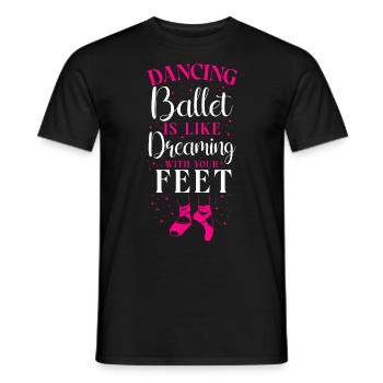 Ballet Dancer Dance Girl Ballerina - Men's T-Shirt - black - Front - AI Model Male 178 light (178cm)