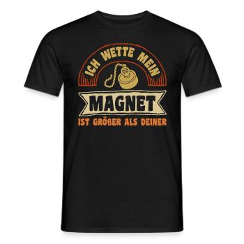 Magnetfischen Ich wette mein Magnet ist größer - Männer T-Shirt - Schwarz - Vorne - AI Model Male 178 light (178cm)