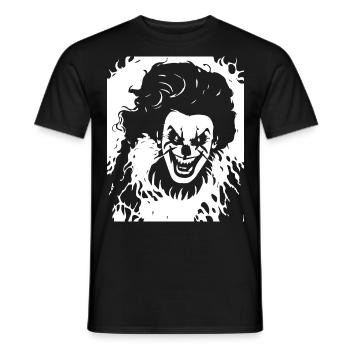 Horror Clown Spooky Halloween Horror Film Evil Cl - Men's T-Shirt - black - Front - AI Model Male 178 light (178cm)