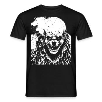 Horror Clown Spooky Halloween Horror Film Evil Cl - Männer T-Shirt - Schwarz - Vorne - AI Model Male 178 light (178cm)