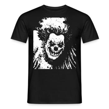 Horror Clown Spooky Halloween Horror Film Evil Cl - Men's T-Shirt - black - Front - AI Model Male 178 light (178cm)