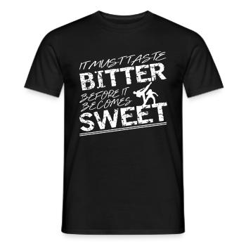 Cool martial arts saying for motivation Asian. - Men's T-Shirt - black - Front - AI Model Male 178 light (178cm)