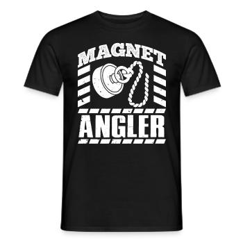 Magnetangler Magnetfischer Schatz Magnetangeln - Männer T-Shirt - Schwarz - Vorne - AI Model Male 178 light (178cm)