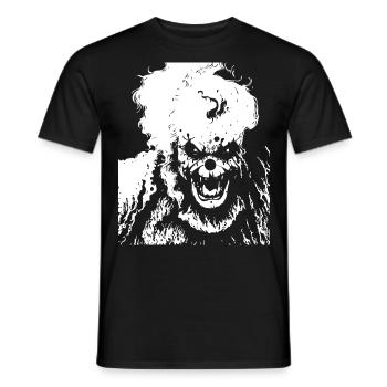 Horror Clown Spooky Halloween Horror Film Evil Cl - Men's T-Shirt - black - Front - AI Model Male 178 light (178cm)