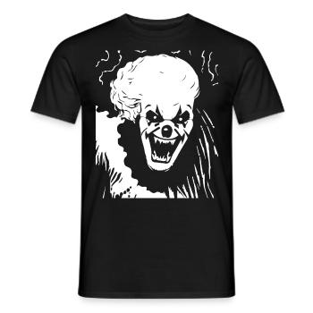Horror Clown Spooky Halloween Horror Film Evil Cl - Men's T-Shirt - black - Front - AI Model Male 178 light (178cm)