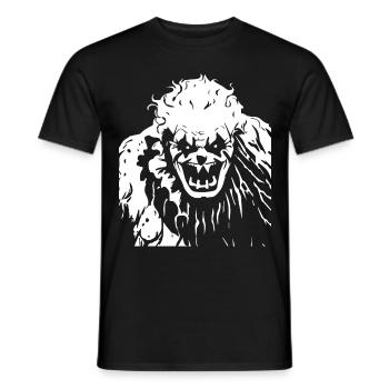 Horror Clown Spooky Halloween Horror Film Evil Cl - Men's T-Shirt - black - Front - AI Model Male 178 light (178cm)