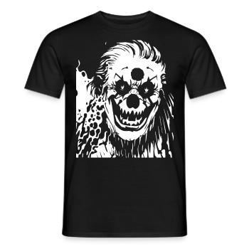 Horror Clown Spooky Halloween Horror Film Evil Cl - Men's T-Shirt - black - Front - AI Model Male 178 light (178cm)