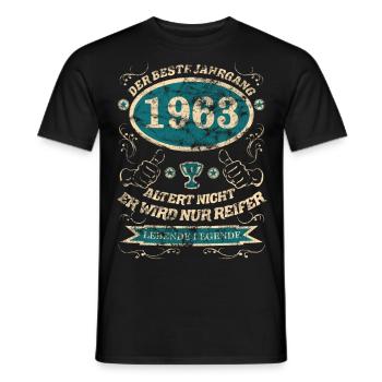 1963 der bester Jahrgang - Männer T-Shirt - Schwarz - Vorne - AI Model Male 178 light (178cm)