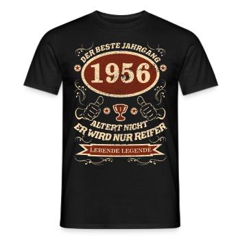 1956 der bester Jahrgang - Männer T-Shirt - Schwarz - Vorne - AI Model Male 178 light (178cm)