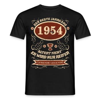 1954 der bester Jahrgang, - Männer T-Shirt - Schwarz - Vorne - AI Model Male 178 light (178cm)