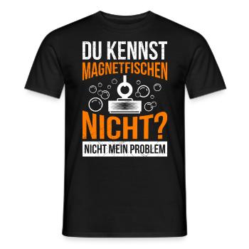 Magnetangler Du kennst Magnetfischen nicht - Männer T-Shirt - Schwarz - Vorne - AI Model Male 178 light (178cm)