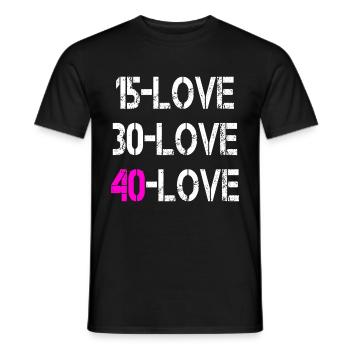15Love blanc - T-shirt homme - noir - Devant - AI Model Male 178 light (178cm)
