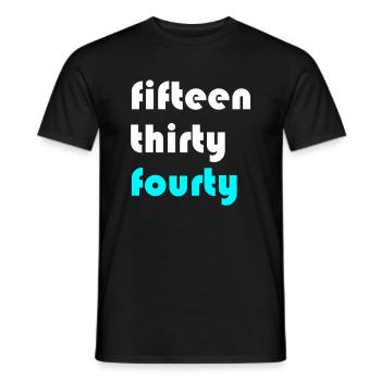 15 30 40 blanc - T-shirt homme - noir - Devant - AI Model Male 178 light (178cm)