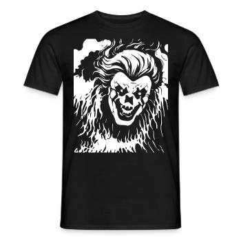 Horror Clown Spooky Halloween Horror Film Evil Cl - Men's T-Shirt - black - Front - AI Model Male 178 light (178cm)