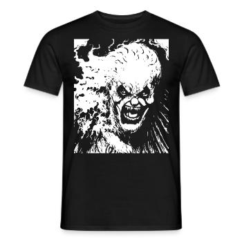 Horror Clown Spooky Halloween Horror Film Evil Cl - Men's T-Shirt - black - Front - AI Model Male 178 light (178cm)