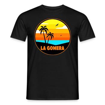 La Gomera - Männer T-Shirt - Schwarz - Vorne - AI Model Male 178 light (178cm)