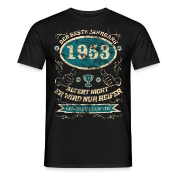 1953 der bester Jahrgang Design - Männer T-Shirt - Schwarz - Vorne - AI Model Male 178 light (178cm)