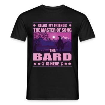 Barde, Meister der Lieder, Pen an Paper Design - Männer T-Shirt - Schwarz - Vorne - AI Model Male 178 light (178cm)