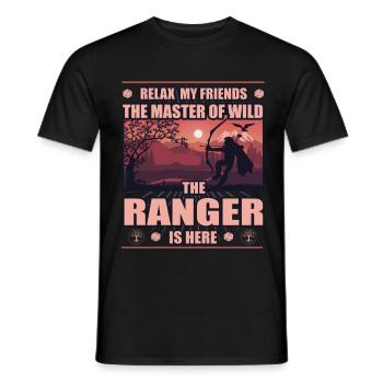 Waldläufer, Meister der Wildnis - Männer T-Shirt - Schwarz - Vorne - AI Model Male 178 light (178cm)