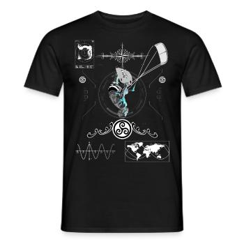 kiterboarder - Männer T-Shirt - Schwarz - Vorne - AI Model Male 178 light (178cm)