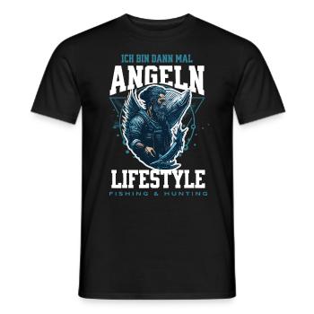 Ich Bin Dann Mal Angeln Fischer Angler - Männer T-Shirt - Schwarz - Vorne - AI Model Male 178 light (178cm)