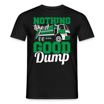 Nothing Like A Good Dump Garbage Truck Recycling - Men's T-Shirt - black - Front - AI Model Male 178 light (178cm)