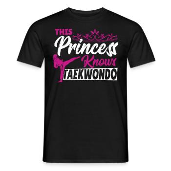 Diese Prinzessin kennt Taekwondo Kampfsportarten - Männer T-Shirt - Schwarz - Vorne - AI Model Male 178 light (178cm)