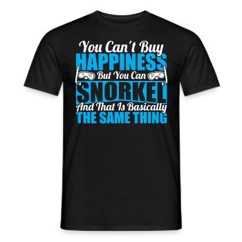 Glück kann man nicht kaufen, aber Schnorcheln - Männer T-Shirt - Schwarz - Vorne - AI Model Male 178 light (178cm)
