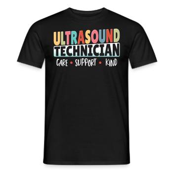 Ultraschalltechniker Pflege Unterstützung Kind - Männer T-Shirt - Schwarz - Vorne - AI Model Male 178 light (178cm)