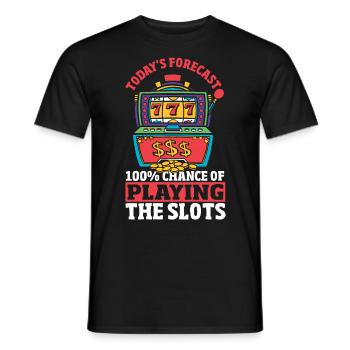 La prédiction d’aujourd’hui a 100% de chances d’être sur - T-shirt homme - noir - Devant - AI Model Male 178 light (178cm)