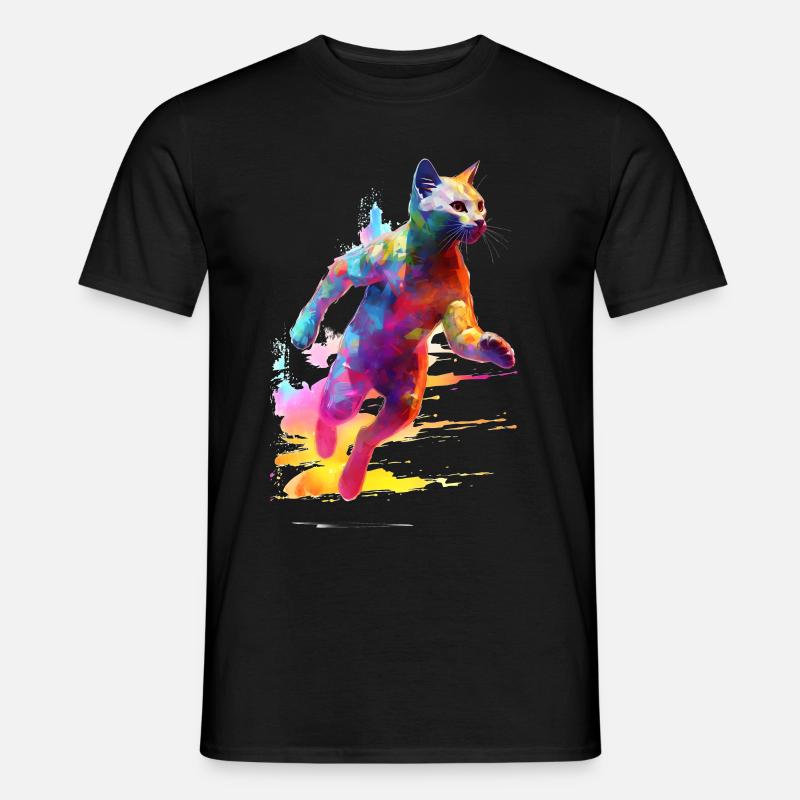 Chat de jogging - T-shirt homme - noir