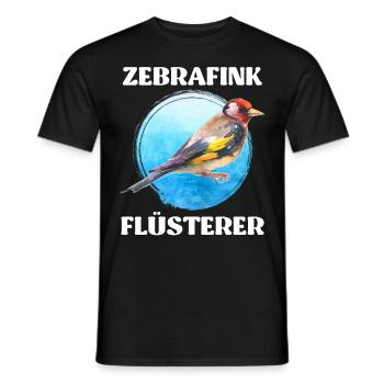 Zebrafink Flüsterer Vogelliebhaber Finkenvogel - Männer T-Shirt - Schwarz - Vorne - AI Model Male 178 light (178cm)