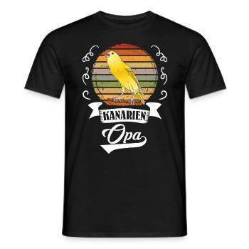 Opa Kanarien Grandpa Canary Vogelliebhaber - Männer T-Shirt - Schwarz - Vorne - AI Model Male 178 light (178cm)