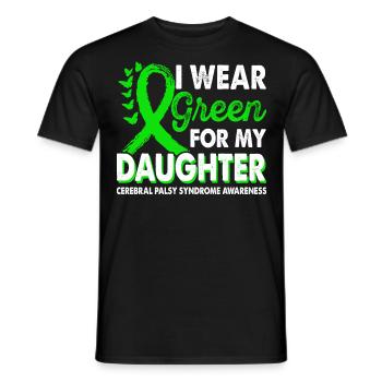 Wear green for awareness of the - Men's T-Shirt - black - Front - AI Model Male 178 light (178cm)
