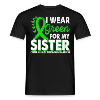 Wear green for awareness of the - Men's T-Shirt - black - Front - AI Model Male 178 light (178cm)