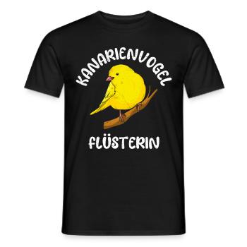 Kanarienvogel Flüsterin Vogelliebhaber Frauen - Männer T-Shirt - Schwarz - Vorne - AI Model Male 178 light (178cm)