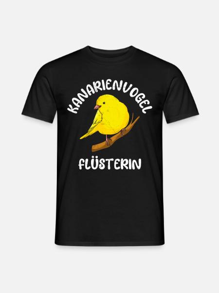 Kanarienvogel Flüsterin Vogelliebhaber Frauen - Männer T-Shirt - Schwarz