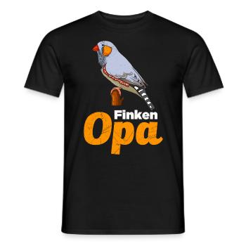 Finken Opa Zebrafink Vogelliebhaber Fink - Männer T-Shirt - Schwarz - Vorne - AI Model Male 178 light (178cm)