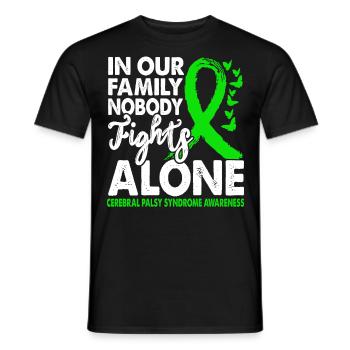 No one fights alone against the month of the - Men's T-Shirt - black - Front - AI Model Male 178 light (178cm)