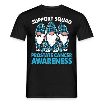 Support Squad Prostate Cancer Awareness Month Blue - Men's T-Shirt - black - Front - AI Model Male 178 light (178cm)