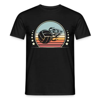 Volleyball - Men's T-Shirt - black - Front - AI Model Male 178 light (178cm)