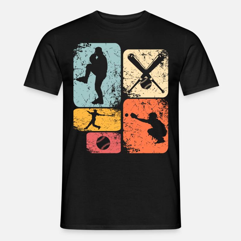 Baseball - Männer T-Shirt - Schwarz