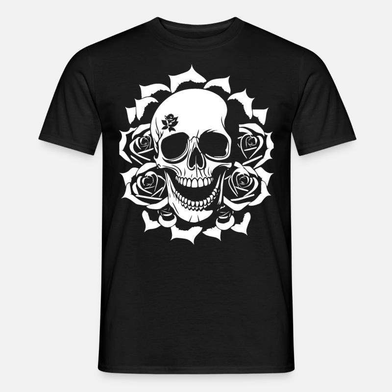 Horror Schädel Schädel Kunst Schädel Gothic Heavy Metal - Männer T-Shirt - Schwarz